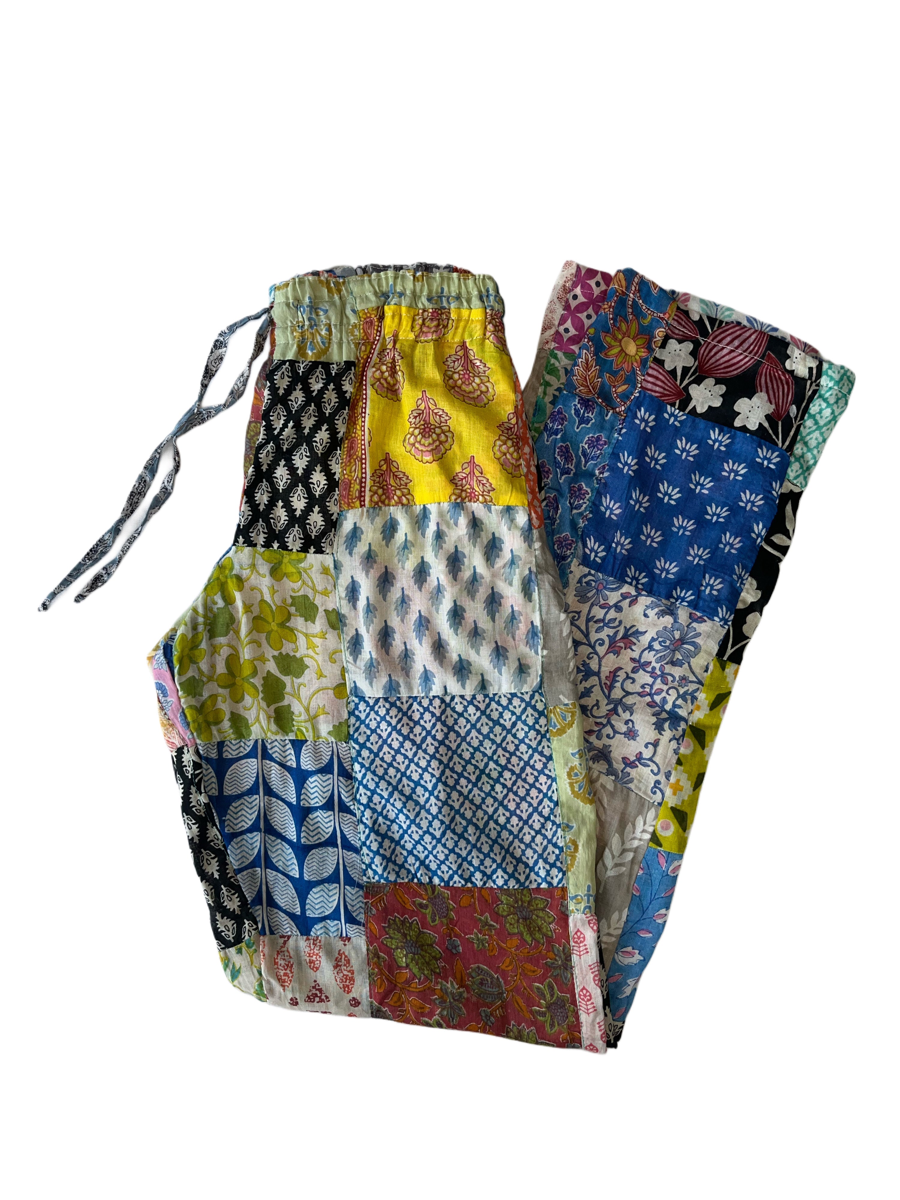 Ladies Indian Cotton Patch Pants | Multicolour