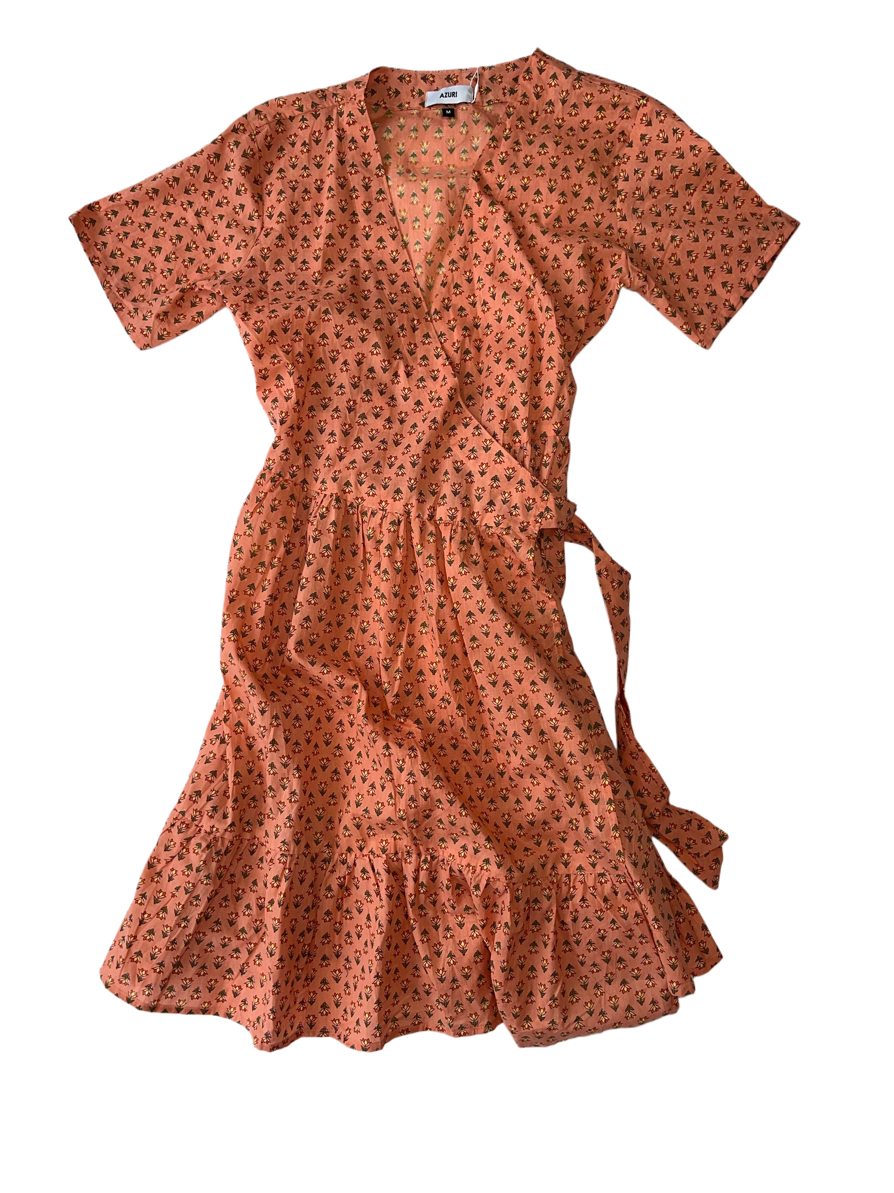 Lomu Wrap Dress | Peach