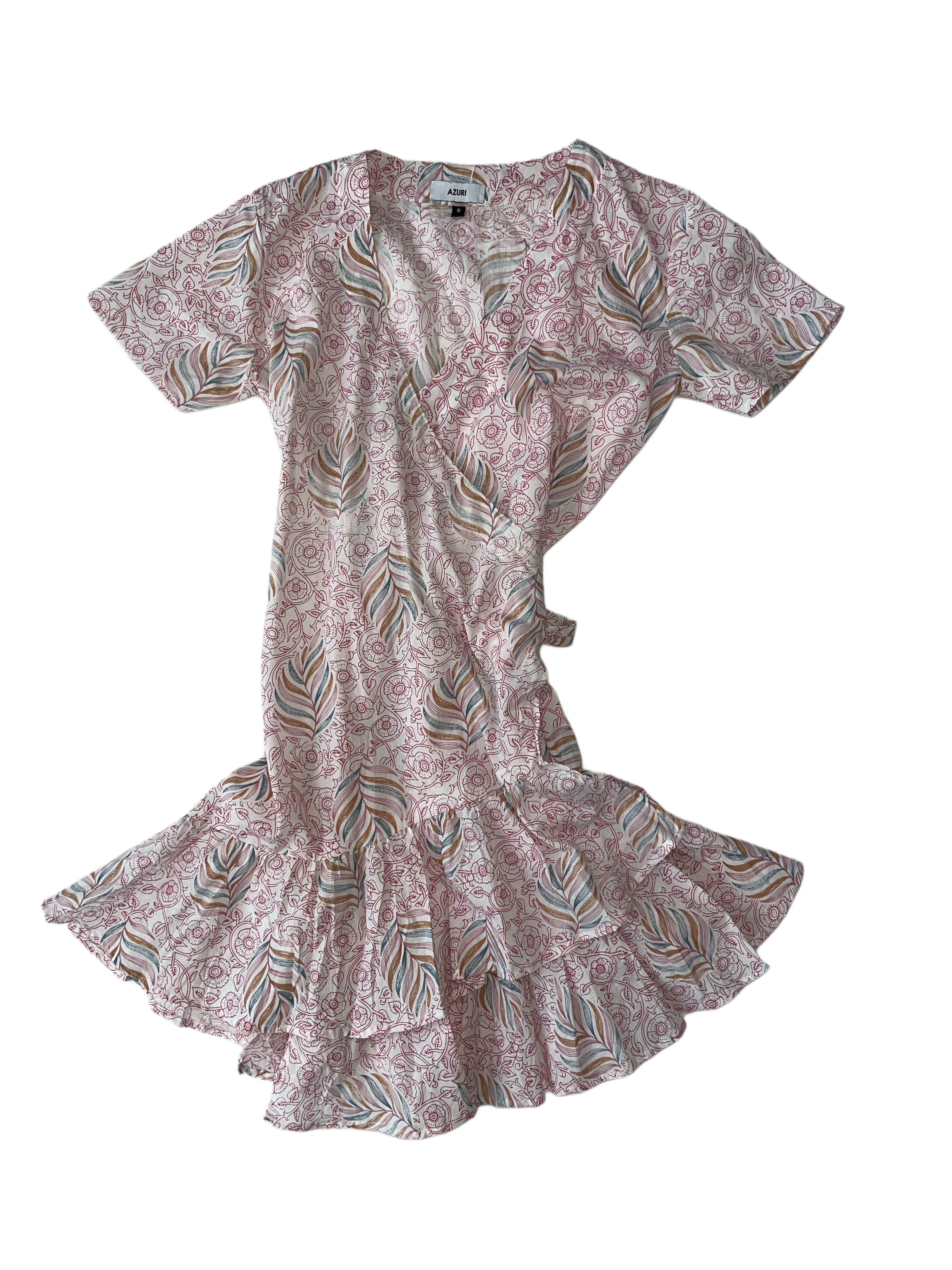 Sardenia Wrap Dress | White Red