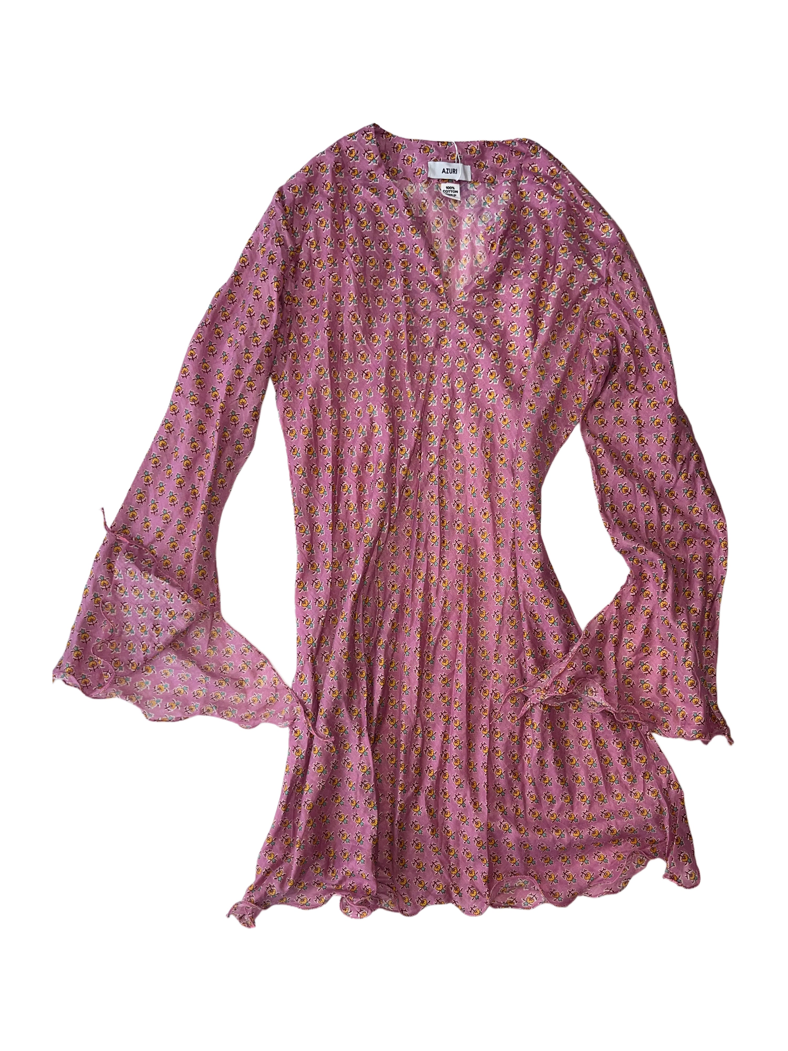 Popo Dress | Pink Yellow Green