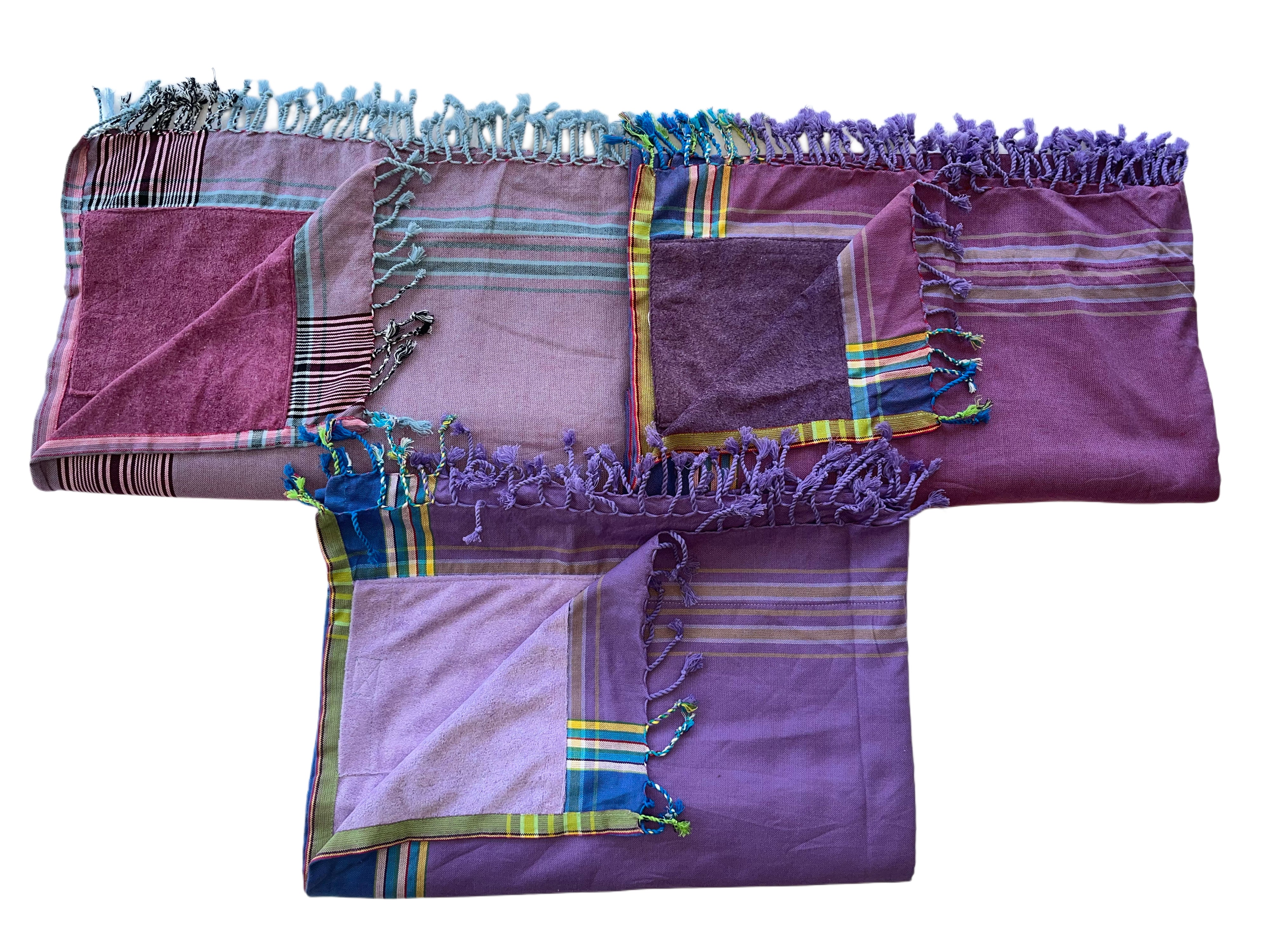 Kikoy Towel with Towelling | Purple